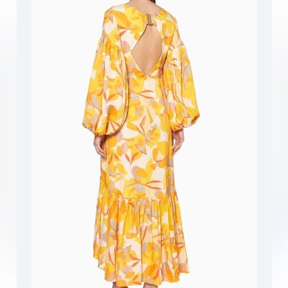 ACLER Gallion Floral Dress In Yellow 4 - Picture 8 of 8
